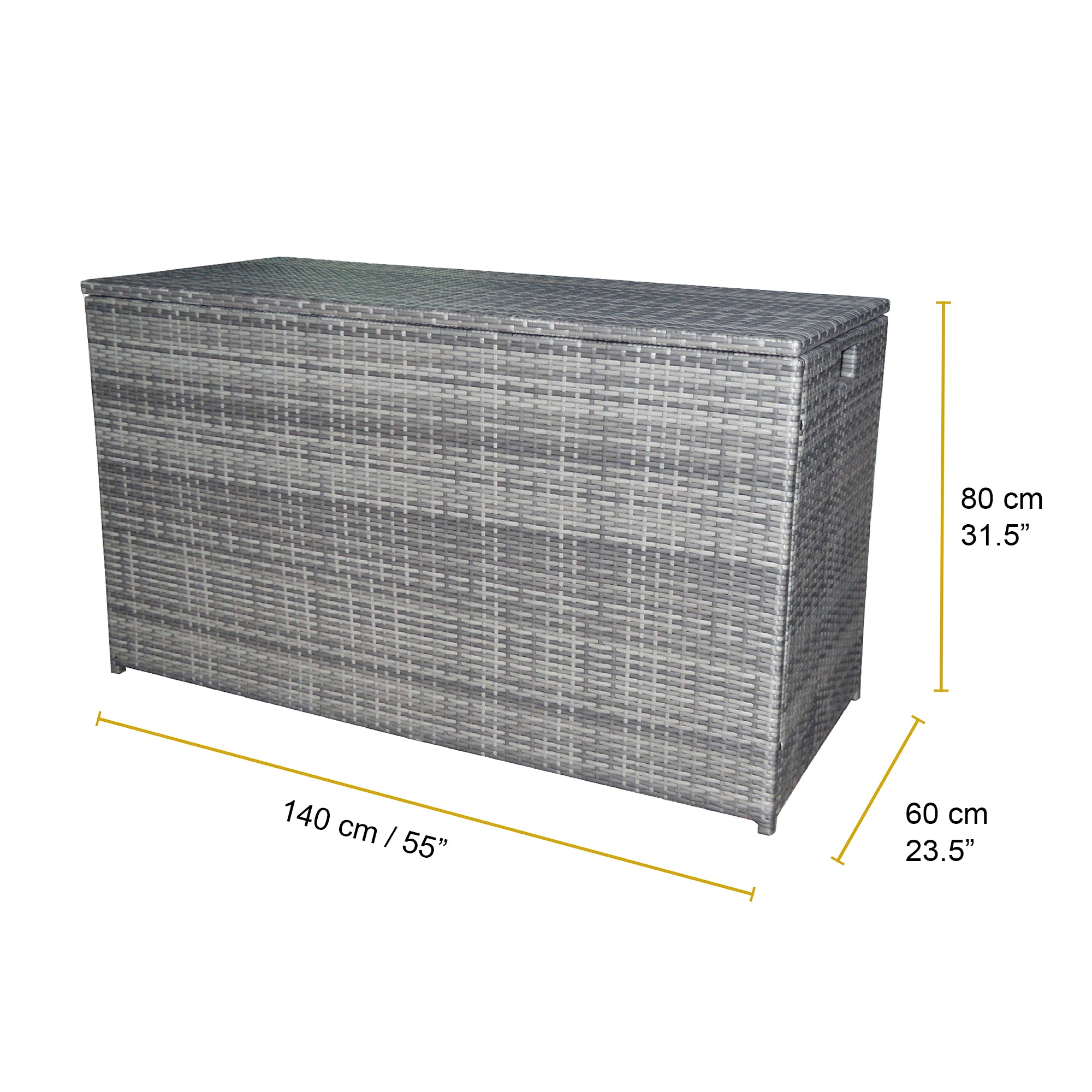 Peaktop by Teamson Home Outdoor- & Gartenmöbel, 700 Liter XL Rattan-Te – EU